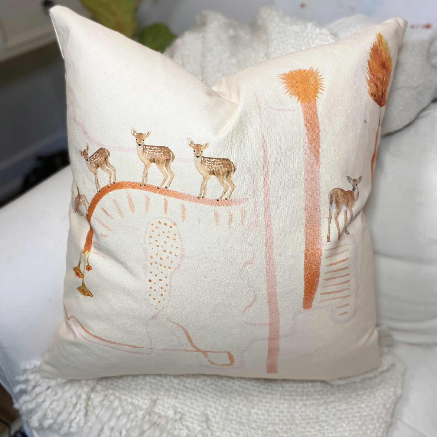 Forest Fawns + Cushion Covers 22" x 22"