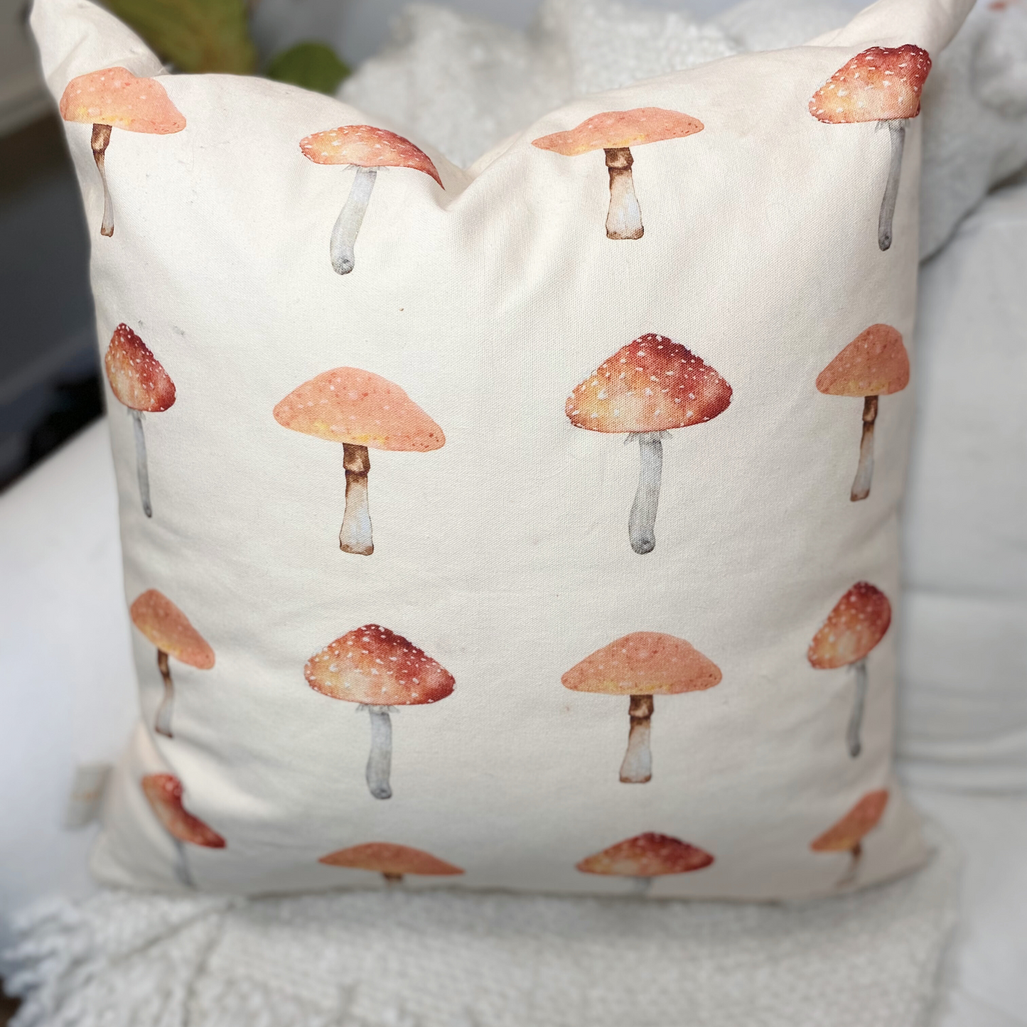 Magic Mushroom + Cushion Cover 22" x 22"